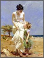 Pino Daeni - Impression oil painting.